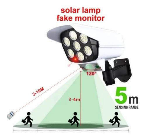 Lámpara Led Panel Solar Y Sensor De Movimiento Tipo Cámara QG-T08